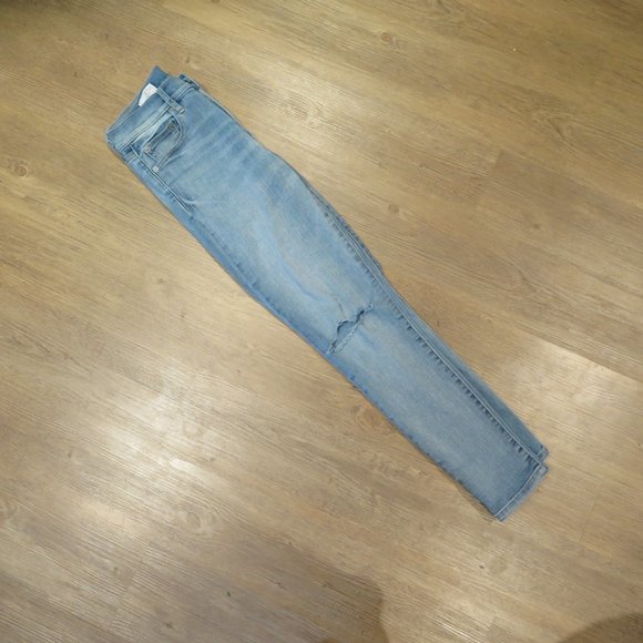 Gap True Skinny Blue Jeans Cut Out Knee Cotton - Picture 12 of 13